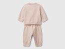 Girls Buttoned Top & Trouser - Dusty Pink