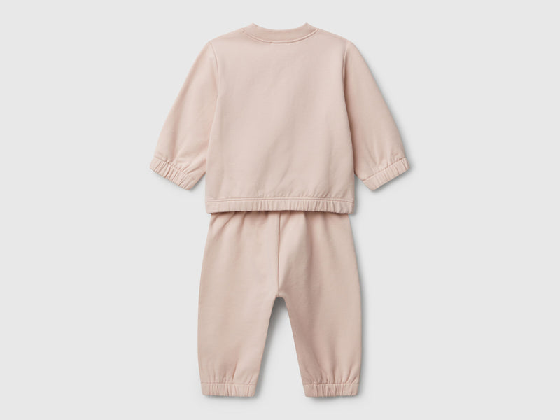 Girls Buttoned Top & Trouser - Dusty Pink