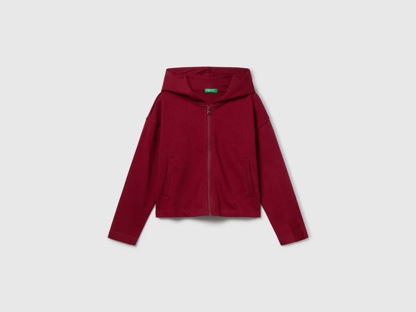 Girls Welt Pocket Hoodie - Wine