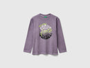 Boys Focus Long Sleeve T-Shirt - Plum
