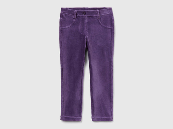 Girls Elastic Waist Cords - Purple