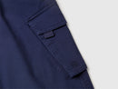 Boys Cargo Pocket Elastic Trouser - Navy