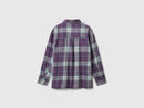 Boys Check Flannel Shirt - Purple