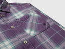 Boys Check Flannel Shirt - Purple