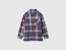 Boys Check Flannel Shirt - Purple