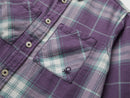 Boys Check Flannel Shirt - Purple