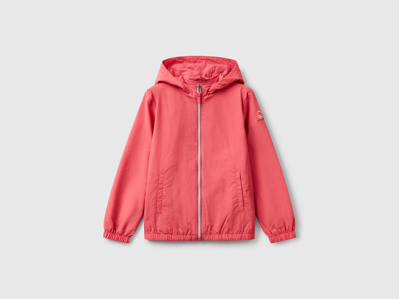 Junior Girls Rain Defender Jacket - Coral