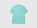 Boys Pique Polo Shirt - Aqua