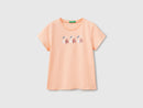 Girls Glitter Logo T-Shirt - Peach