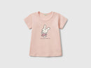 Front Print T-Shirt - Soft Pink
