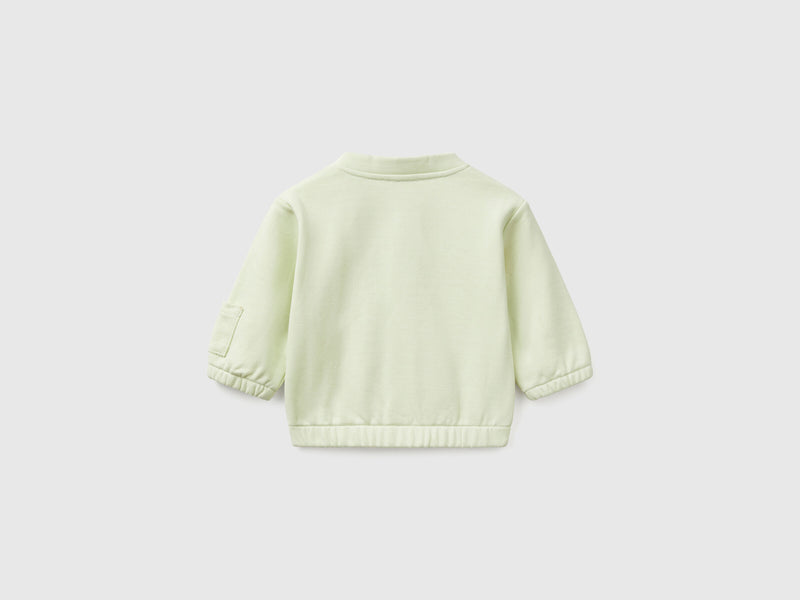 Boys Button Sweatshirt - Green
