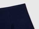 Girls Plain Leggings - Navy