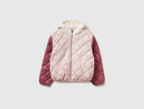 Girls Diamond Hooded Jacket - Pink/plum