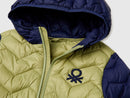 Boys Padded Jacket - Olive & Navy