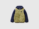 Boys Padded Jacket - Olive & Navy
