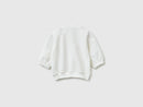 Newborn Bunny Applique Sweatshirt - White