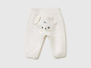 Newborn Bunny Applique Jogs - White