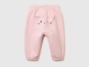 Newborn Bunny Applique Jogs - Pink