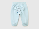 Newborn Bunny Applique Jogs - Sky Blue