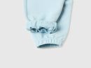 Newborn Bunny Applique Jogs - Sky Blue