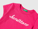 Girls Glitter Print T-Shirt - Watermelon