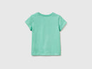 Girls Glitter Print T-Shirt - Aqua