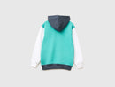 Boys Hoodie - Aqua & White