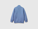 Boys Ribbed Trim Ziptop - Airforce Blue