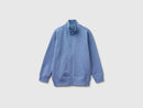 Boys Ribbed Trim Ziptop - Airforce Blue