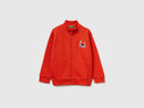 Boys Zip Up Sweatshirt - Orange