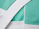 Girls Zip Up Sweatshirt - White & Green