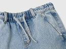 Girls Wide Leg Cargo Jeans - Denim