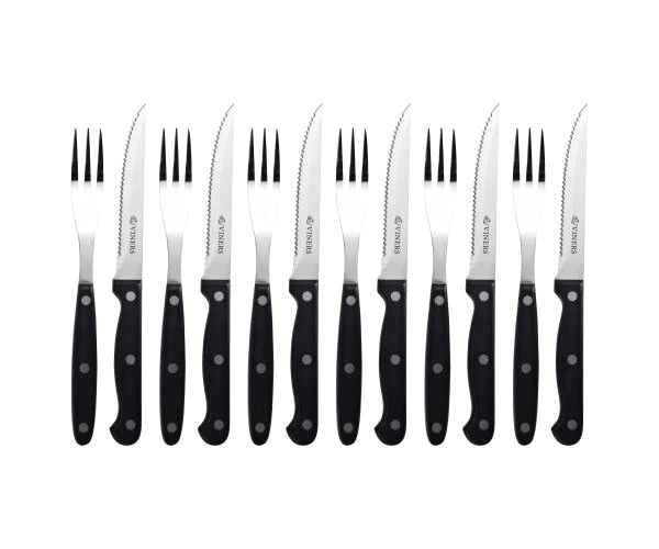 Everyday 12pc Steak Knife & Fork Set