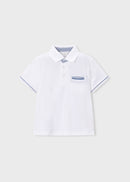 Boys Short Sleeve Polo - White