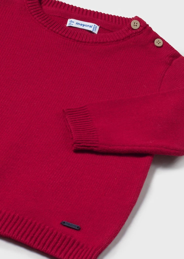 Round Neck Jumper - Red
