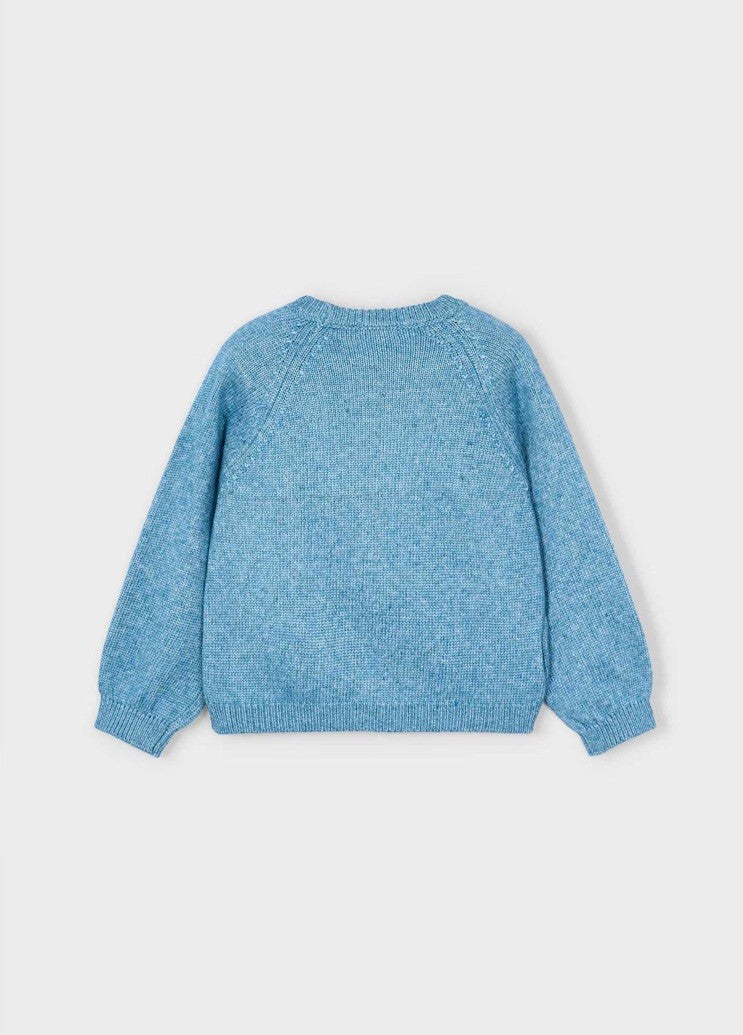 Flower Applique Jersey - Ocean