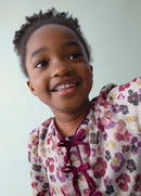 Mayoral Pleated Print Dress - Cherry