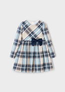 Plaid Dress - Navy