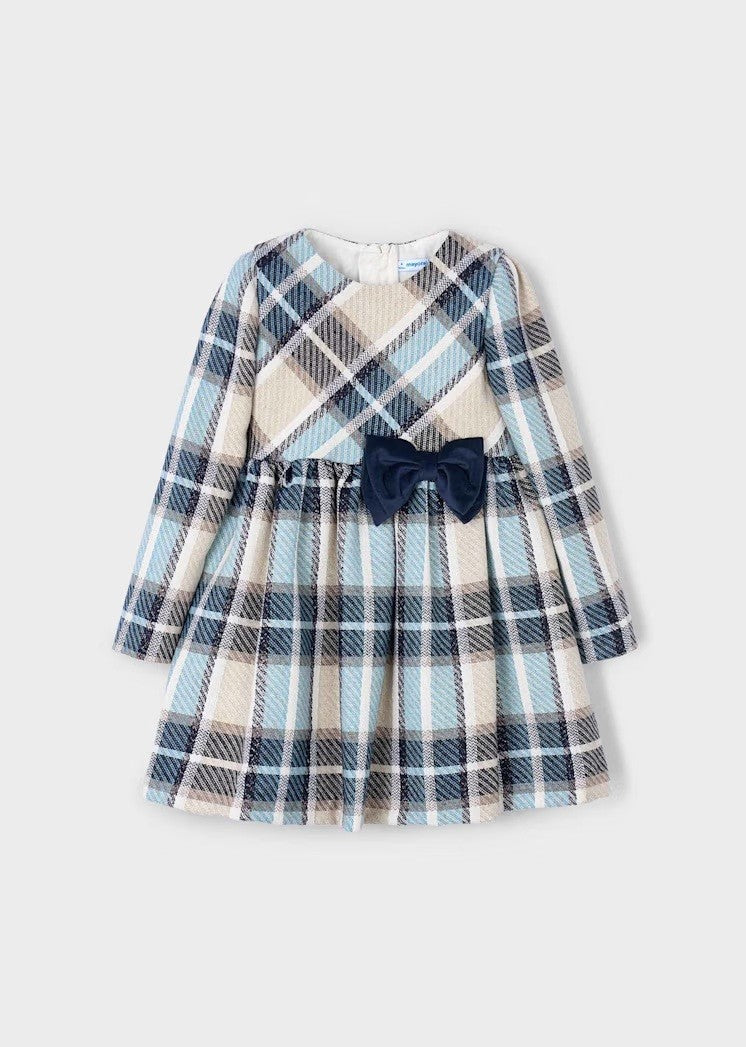 Plaid Dress - Navy
