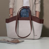 Tote Bag - Beige & Brown