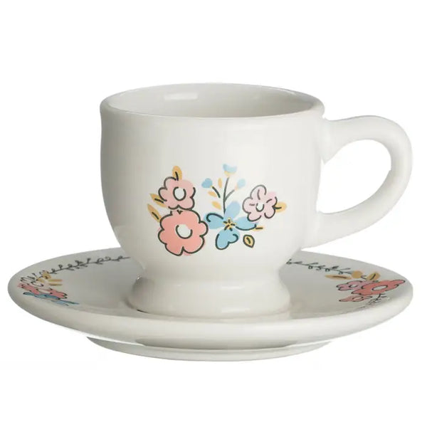 Pretty Things Floral Egg Cup & Saucer