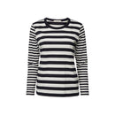 Stripe Round Neck Jumper - Navy