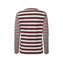 Stripe Round Neck Jumper - Aubergine