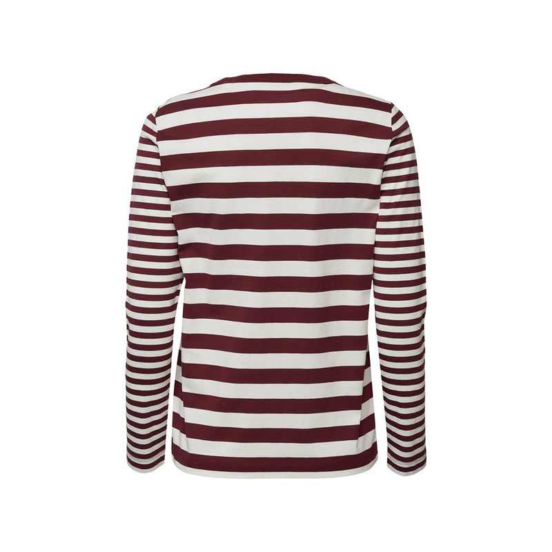 Stripe Round Neck Jumper - Aubergine