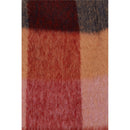 Casual Check Zip Coat - Rust Brown