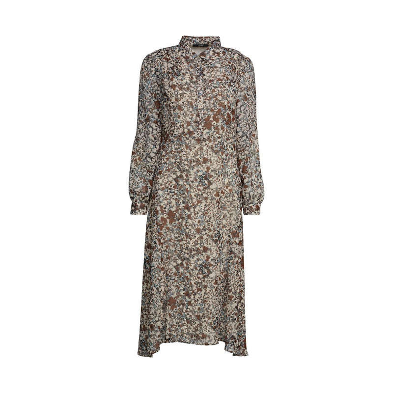 Print Dress - Brown