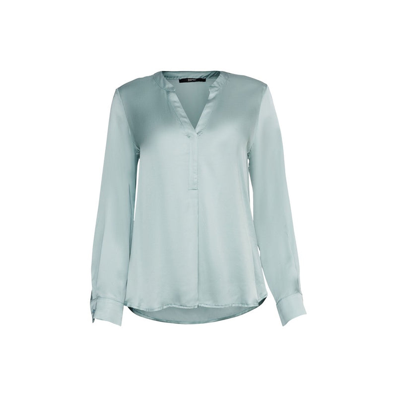 Drape Shirt - Aqua Green