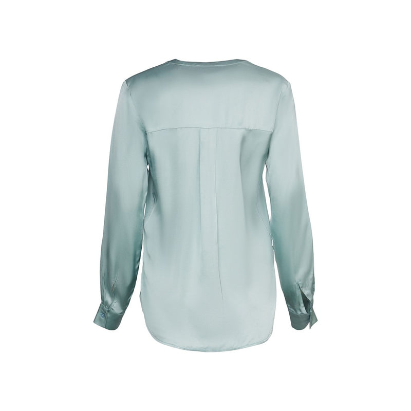Drape Shirt - Aqua Green