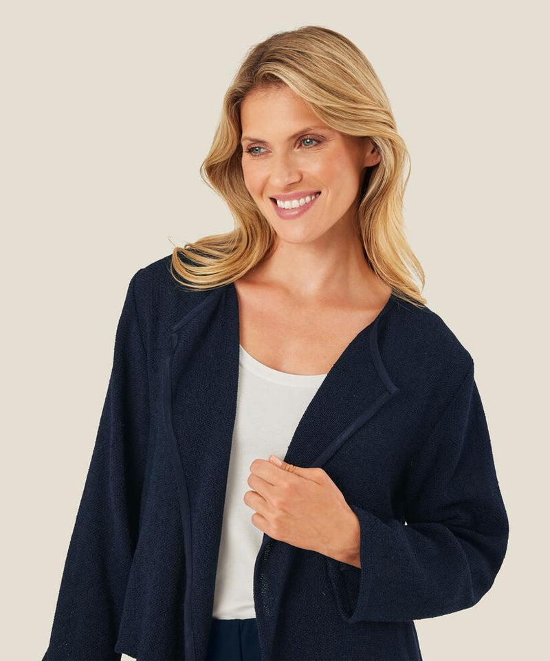 Julitta Long Sleeve Jacket - Navy