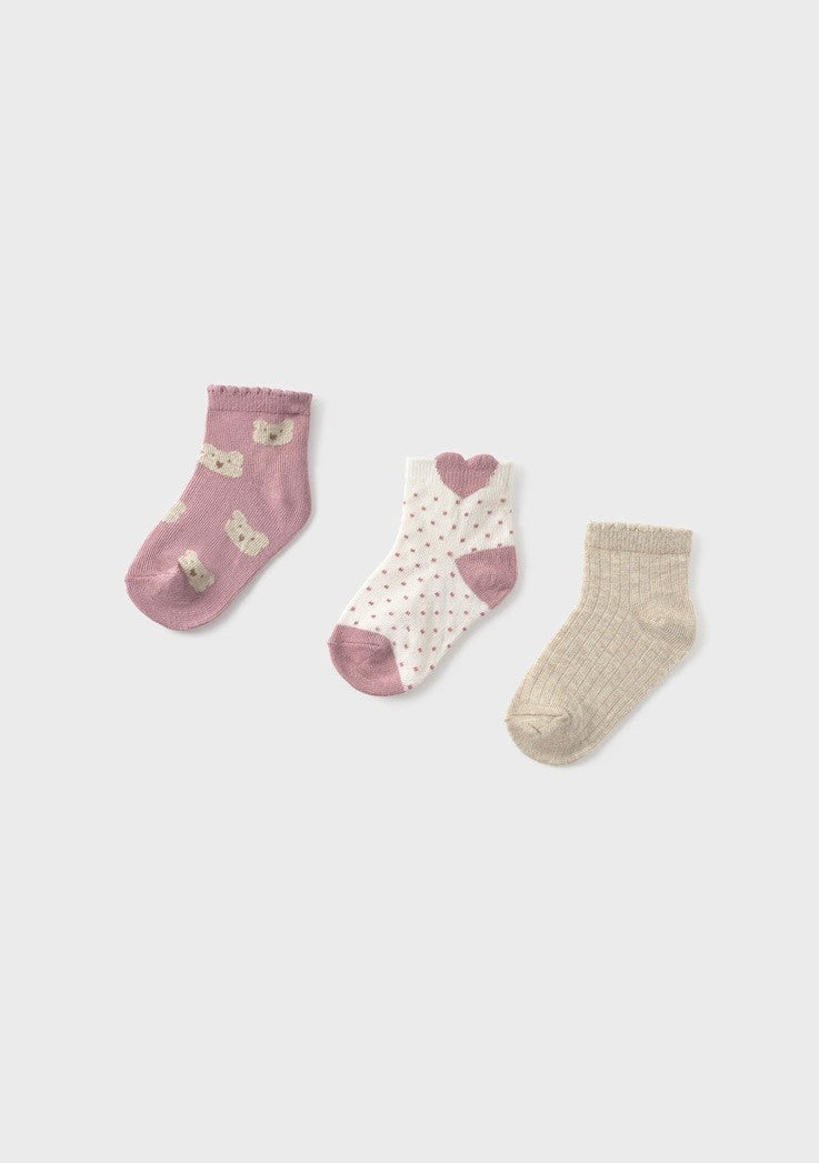3 Pairs Socks - Orchid
